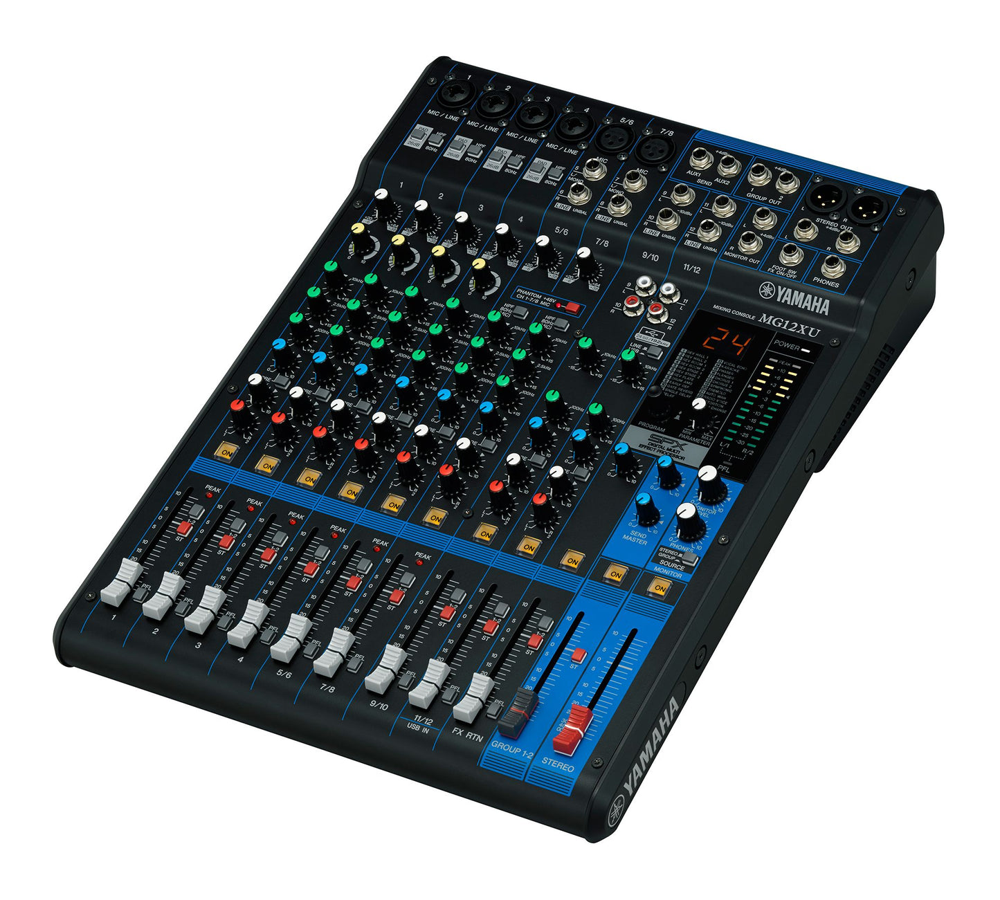 MG12XU Professional 12-Channel Mixer with Flight Case – Imported (Made in Korea, Designed in Japan)